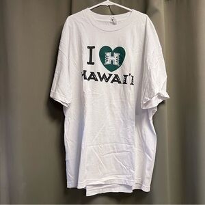 White "I ♥ Hawaii" Graphic Short Sleeve Tee Size XL
